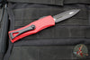 Microtech Hera- Double Edge- Red Handle With Black Plain Edge Blade 702-1 RD