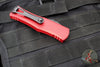 Microtech Hera- Double Edge- Red Handle With Black Plain Edge Blade 702-1 RD