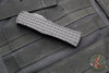 Microtech Hera OTF Knife- Frag- Tactical- Single Edge- Black Frag Handle- Black Part Serrated Edge 703-2 TFRS