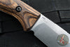 Benchmade Saddle Mountain Skinner Fixed Blade- Wood Scales- Stonewash Blade- Leather Sheath Hunt Model 15002