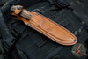 Benchmade Saddle Mountain Skinner Fixed Blade- Wood Scales- Stonewash Blade- Leather Sheath Hunt Model 15002