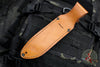 Benchmade Saddle Mountain Skinner Fixed Blade- Wood Scales- Stonewash Blade- Leather Sheath Hunt Model 15002