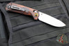 Benchmade Grizzly Creek- Drop Point- Wood Scales- Folding Gut Hooks- Satin Blade- Orange backspacer 15062