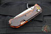 Benchmade Grizzly Creek- Drop Point- Wood Scales- Folding Gut Hooks- Satin Blade- Orange backspacer 15062