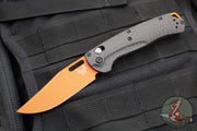 Benchmade Taggedout- Carbon Fiber Handle- Orange Backstrap And Thumbstud- Orange Finished Blade 15535OR-01