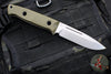 Benchmade Bushcrafter Fixed Blade- OD Green G-10- Stonewash Blade- Black Leather Sheath Model 163-1