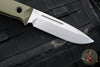 Benchmade Bushcrafter Fixed Blade- OD Green G-10- Stonewash Blade- Black Leather Sheath Model 163-1