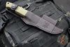 Benchmade Bushcrafter Fixed Blade- OD Green G-10- Stonewash Blade- Black Leather Sheath Model 163-1