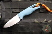Benchmade 18050 Intersect- Fixed Blade- Depth Blue Polymer Handle- Magnacut Stonewash Serrated Blade 18050