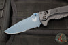 Benchmade 18060SBT-01 Adira Axis Lock Folding Knife- Tempest Gray Polymer Handle- Magnacut Cerakoted Titanium Blue Finished Serrated Blade 18060SBT-01