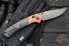 Benchmade Crooked River- Black Micarta Scale- Burnt Copper Finished Aluminum Bolster- Black Stonewash Blade 15080BK-04