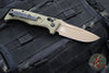 Benchmade Mini Adamas- OTS Auto- Axis Lock- OD Green G-10 with Tan Blade  2730FE-2