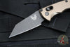 Benchmade Full Immunity OTS Auto- Wharncliffe Edge- FDE Aluminum Handle- Black Plain Edge Blade- 2900BK-1
