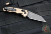 Benchmade Full Immunity OTS Auto- Wharncliffe Edge- FDE Aluminum Handle- Black Plain Edge Blade- 2900BK-1