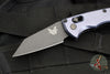 Benchmade Full Immunity OTS Auto- Wharncliffe Edge- Crater Blue Aluminum Handle- Black Plain Edge Blade- 2900BK