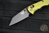 Benchmade Full Immunity Manual Folder- Green Aluminum Handle- Black Wharncliffe Edge- 290BK-2