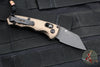 Benchmade Partial Immunity OTS Auto- Wharncliffe Edge- FDE Aluminum Handle- Black Plain Edge Blade- 2950BK-1