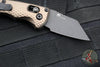 Benchmade Partial Immunity OTS Auto- Wharncliffe Edge- FDE Aluminum Handle- Black Plain Edge Blade- 2950BK-1