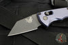 Benchmade Partial Immunity OTS Auto- Wharncliffe Edge- Crater Blue Aluminum Handle- Black Plain Edge Blade- 2950BK