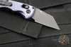 Benchmade Partial Immunity OTS Auto- Wharncliffe Edge- Crater Blue Aluminum Handle- Black Plain Edge Blade- 2950BK