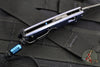 Benchmade Partial Immunity OTS Auto- Wharncliffe Edge- Crater Blue Aluminum Handle- Black Plain Edge Blade- 2950BK