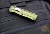 Benchmade Mini Infidel OTF Auto Knife- Double Edge- Woodland Green Handle- Stonewash Plain Edge 3350-2302