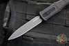 Benchmade Claymore OTF Auto Knife- Double Edge- Black Body- Gray Plain Edge Blade 3370GY