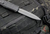 Benchmade Claymore OTF Auto Knife- Double Edge- Black Body- Gray Plain Edge Blade 3370GY