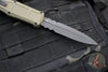 Benchmade Claymore OTF Auto Knife- Double Edge- Green Body- Gray Part Serrated Edge Blade 3370SGY-1
