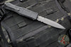 Benchmade Claymore OTF Auto Knife- Double Edge- Black Body- Gray Part Serrated Edge Blade 3370SGY