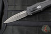 Benchmade Claymore OTF Auto Knife- Mini- Double Edge- Black Grivory Body- Smoke Gray PVD Finished Plain Edge Blade 3375GY