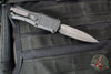 Benchmade Claymore OTF Auto Knife- Mini- Double Edge- Black Grivory Body- Smoke Gray PVD Finished Plain Edge Blade 3375GY