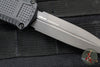 Benchmade Claymore OTF Auto Knife- Mini- Double Edge- Black Grivory Body- Smoke Gray PVD Finished Plain Edge Blade 3375GY