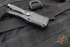 Benchmade Claymore OTF Auto Knife- Mini- Double Edge- Black Grivory Body- Smoke Gray PVD Finished Plain Edge Blade 3375GY