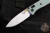 Benchmade Mini Bugout- Drop Point- Sage Green Handle- Crushed Silver Finished Blade 533SL-07
