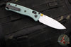 Benchmade Mini Bugout- Drop Point- Sage Green Handle- Crushed Silver Finished Blade 533SL-07