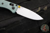 Benchmade Mini Bugout- Drop Point- Sage Green Handle- Crushed Silver Finished Blade 533SL-07