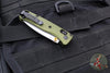 Benchmade Mini Bugout- Drop Point- Woodland Green Aluminum Handle- Crushed Silver Finished Blade 533SL-10