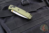 Benchmade Mini Bugout- Drop Point- Woodland Green Aluminum Handle- Crushed Silver Finished Blade 533SL-10