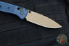 Benchmade Bugout- Drop Point- Crater Blue Handle- Flat Dark Earth Blade 535FE-05