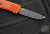 Benchmade Shootout OTF Auto Knife- Tanto Edge- Mesa Red Handle- Black DLC Finished Plain Edge 5370BK-04