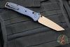 Benchmade Bailout- Tanto Edge- Crater Blue Finished Aluminum Body- Dark Earth Finished Plain Edge 537FE-02