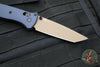 Benchmade Bailout- Tanto Edge- Crater Blue Finished Aluminum Body- Dark Earth Finished Plain Edge 537FE-02