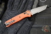 Benchmade Bailout- Tanto Edge- Burnt Orange Aluminum Handle- DLC Battleworn Part Serrated Edge 537SBK-07