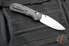 Benchmade Freek- Carbon Fiber Handle- Satin Plain edge Blade- Red Backspacer 560-03