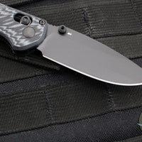 Benchmade Mini-Freek- Black and Gray G-10 Handle- Black Plain M4 Steel Blade 565BK-02