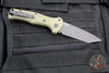 Benchmade Claymore OTS Auto Knife- Tanto Edge- OD Green Body- Grey Plain Edge Blade 9071BK-1