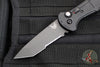 Benchmade Claymore OTS Auto Knife- Tanto Edge- Black Body- Grey Part Serrated Edge Blade 9071SBK