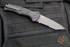 Benchmade Claymore OTS Auto Knife- Tanto Edge- Black Body- Grey Part Serrated Edge Blade 9071SBK