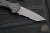 Benchmade Claymore OTS Auto Knife- Tanto Edge- Black Body- Grey Part Serrated Edge Blade 9071SBK